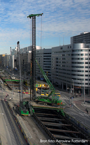 Bouwput, Bron: Aeroview Rotterdam