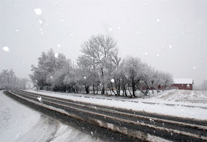Besneeuwde wegen